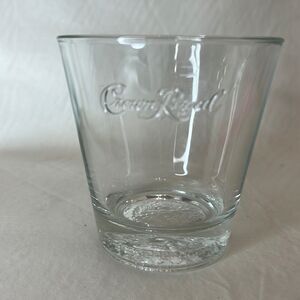Crown Royal 10 Ounce Rocks Whiskey Monogrammed 3 1/4 In Round 3 1/4 Inches Tall
